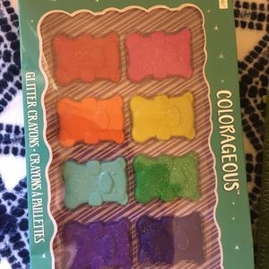 Crayons and sticker books
